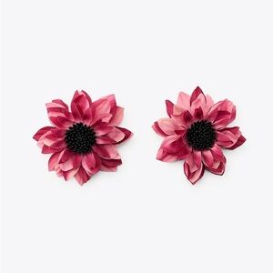 Zara Fabric Maxi Flower Earrings